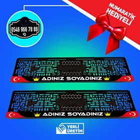 2 Adet Kişiye Özel Plakalık Çerçevesi