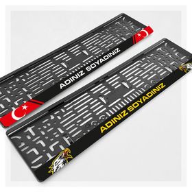 2 Adet Kişiye Özel Plakalık Çerçevesi