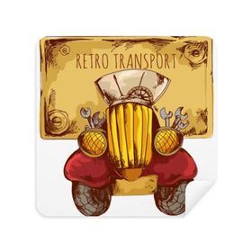 2 Adet Süet Kumaş Çizgi Film Retro Vintage Araba Taşımacılığı Britanya Bk Gözlükleri Temizleme Bezi Telefon Ekran Temizleyici