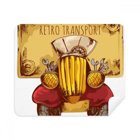 2 Adet Süet Kumaş Çizgi Film Retro Vintage Araba Taşımacılığı Britanya Bk Telefon Ekran Temizleyici Gözlük Temizleme Bezi