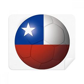 2 Adet Süet Kumaş Şili Ulusal Bayrağı Futbol Futbol Telefon Ekran Temizleyici Gözlük Temizleme Bezi