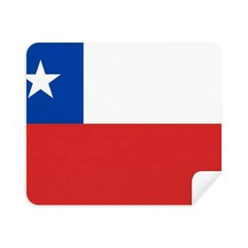 2 Adet Süet Kumaş Şili Ulusal Bayrağı Güney Amerika Ülke Telefon Ekran Temizleyici Gözlük Temizleme Bezi