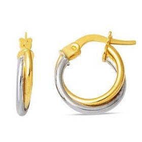 2 cm Çaplı 14 Ayar Halka Altın Küpe