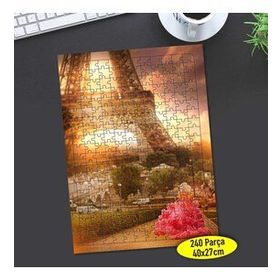 2 Gün Batımında Eyfel Kulesi Manzarası 240 Parça Puzzle Yapboz