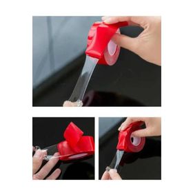 2 Metre Güçlü Yapışkanlı Çift Taraflı Slikon Pratik Şeffaf Bant