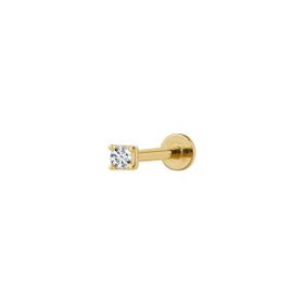 2 mm Tek Taş Altın Piercing