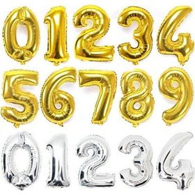 2 Rakamı Altın Folyo Balon