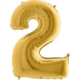 2 Rakamı Grabo Gold Folyo Balon