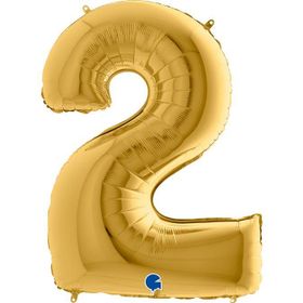 2 Rakamı Grabo Gold Folyo Balon