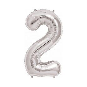 2 Rakamı Grabo Gümüş Folyo Balon