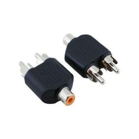 2 Rca Erkek 1 Rca Dişi Çevirici Adaptör