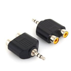 2 Rca Erkek 1 Rca Dişi Çevirici Adaptör