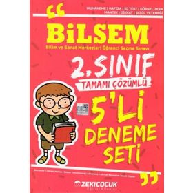 2. Sınıf Bilsem Tamamı Çözümlü 5 Deneme Seti - Zeki Çocuk Yayınları