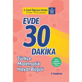 2. Sınıf Evde 30 Dakika Öğrenci Kitabı Kollektif Tudem Yayınevi