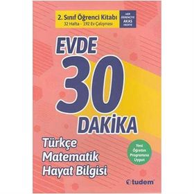 2. Sınıf Evde 30 Dakika Öğrenci Kitabı Kollektif Tudem Yayınevi