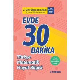 2. Sınıf Evde 30 Dakika Öğrenci Kitabı-Tudem Yayınları