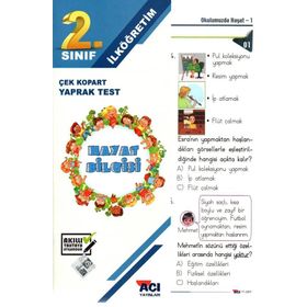 2. Sınıf Hayat Bilgisi Çek Kopart Yaprak Test - Açı Yayınları