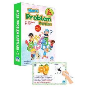 2 Sınıf Problem Kartları - Yaz Sil Kalemli - Kolektif