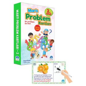 2 Sınıf Problem Kartları - Yaz Sil Kalemli - Kolektif
