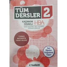 2.Sınıf Tüm Dersler Kazanım Odaklı HBA Konu Anlatımlı Tudem Yayınları