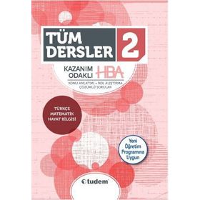 2.Sınıf Tüm Dersler Kazanım Odaklı HBA Konu Anlatımlı Tudem Yayınları