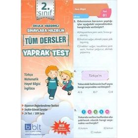 2 Sınıf Tüm Dersler Yaprak Test Bulut Eğitim ve Kültür Yayınları
