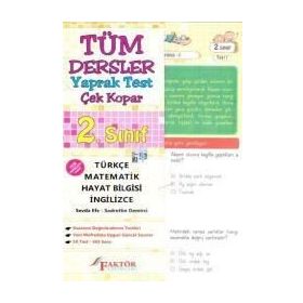 2. Sınıf Tüm Dersler Yaprak Test Yeni Müfredat Kollektif Faktör Yayınları