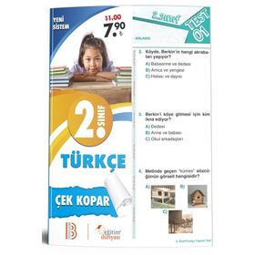2. Sınıf Türkçe Çek Kopar Yaprak Test-Benim Hocam & Eğitim Dünyası