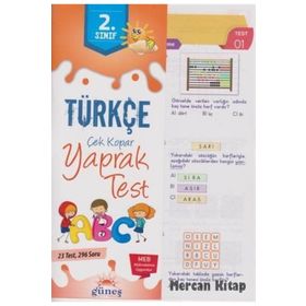 2. Sınıf Türkçe Çek Kopar Yaprak Test Güneş Yayın Dağıtım