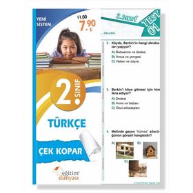 2. Sınıf Türkçe Çek Kopar Yaprak Test Güneş Yayın Dağıtım