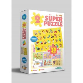 2 Süper Puzzle - Alfabe - Sayılar - 0-6 Yaş Yayınları