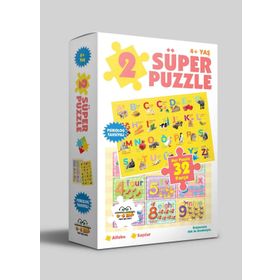 2 Süper Puzzle - Alfabe - Sayılar - 0-6 Yaş Yayınları