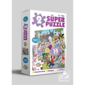 2 Süper Puzzle Nasrettin Hoca - Keloğlan 32 Parça