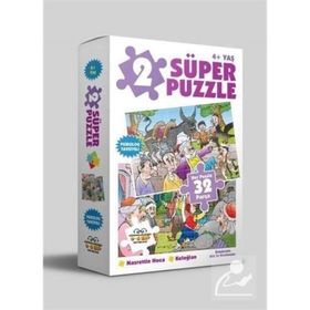2 Süper Puzzle Nasrettin Hoca - Keloğlan 32 Parça