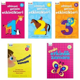 2+ Yaş Zihinsel Gelişim Etkinlikleri Evde Etkinlik Zamanı ve Konuşma Zamanı 5 Kitap