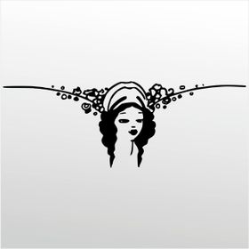 20 cm Kadın Taçlı Folyo Sticker