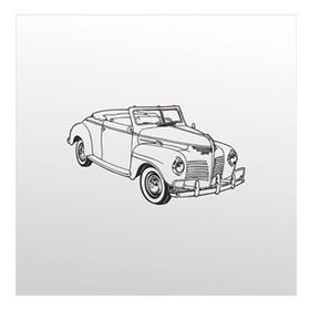 20 cm Klasik Araba Folyo Sticker