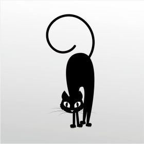20 cm Korkmuş Kedi Folyo Sticker