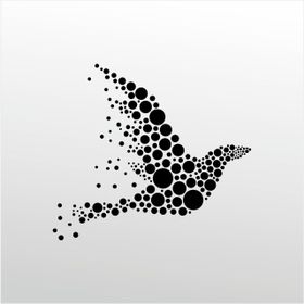 20 cm Kuş Deseni Folyo Sticker
