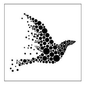 20 cm Kuş Deseni Folyo Sticker