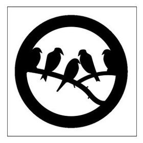 20 cm Kuş Folyo Sticker