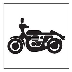 20 cm Motorsiklet Folyo Sticker