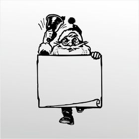 20 cm Noel Baba Folyo Sticker