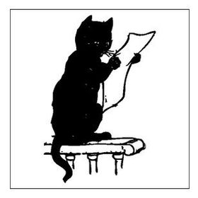 20 cm Okuyan Kedi Folyo Sticker