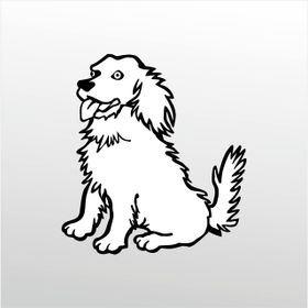 20 cm Sevimli Köpek Folyo Sticker