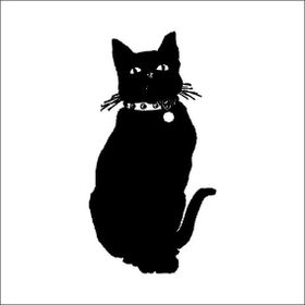 20 cm Siyah Kedi Folyo Sticker