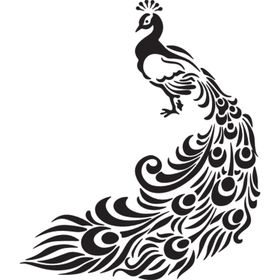20 cm Tavus Kuşu Folyo Sticker