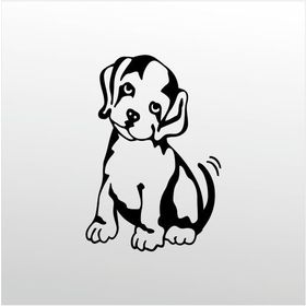 20 cm Yavru Köpek Folyo Sticker