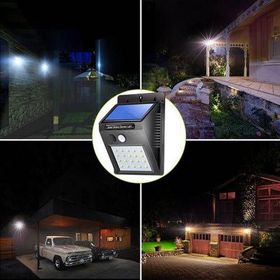 20 Ledli Sensörlü Solar Duvar Lambası
