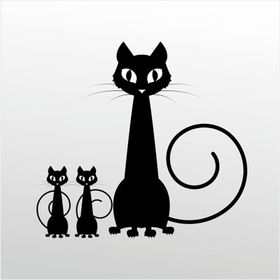 200 cm Aile Kedisi Folyo Sticker